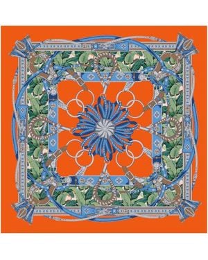 Lazyjack Press Bits & Pieces Silk Scarf - Blue