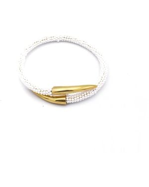 Lala Salama Shanga Bangle - White