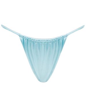 Decolet the label Gia Satin Bikini Bottoms - Blue