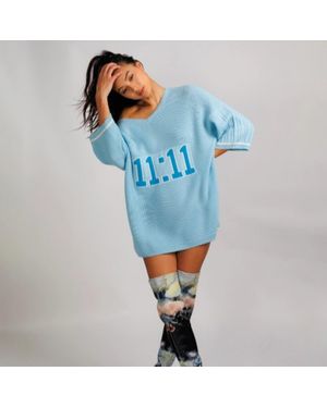 Chuks Collins Eva Oversized Knit Sweater - Blue