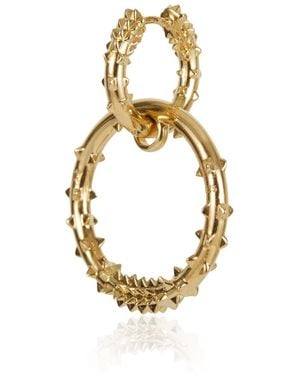 Kasun Double Hoop Earring – - Metallic