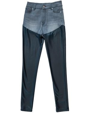 Circular Path Combo Jeans - Blue