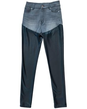 Circular Path Combo Jeans - Blue