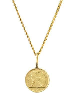 Katie Mullally Irish 3D Coin Plated Necklace - Metallic