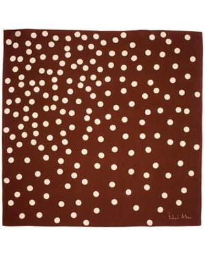 Richard Allan London And Polka Silk Scarf - Brown