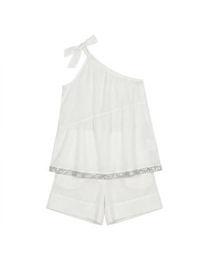 ELOI Howe One Shoulder Flow Top - White