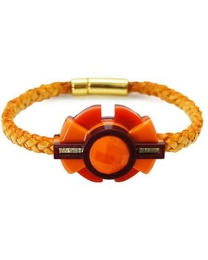 Gissa Bicalho Acrylic Handmade Bracelet Oca - Orange