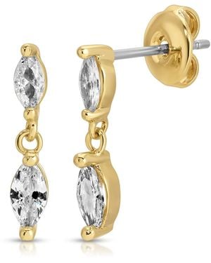 Leeada Jewelry Ayla Mini Drop Earrings - Metallic