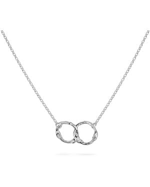 Lulu and Boo Jewellery Molten Halo Infinity Necklace Sterling - Metallic