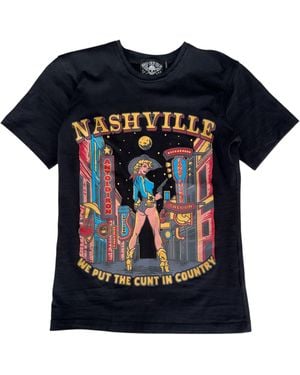 Any Old Iron Cuntry Colour Cotton T-Shirt - Black