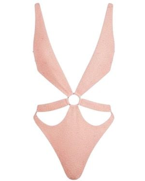 Oceanus Carlotta Halterneck Premium Swimsuit - Pink