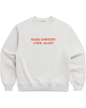 Dont Eat the Homies Make Empathy Cool Again Crewneck - White