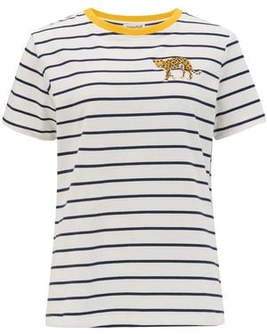 Sugarhill Maggie T-Shirt, Off, Leopard Embroidery - White
