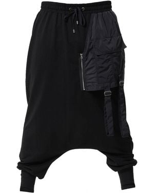 Metamorph Baggy Pants With Pocket Accents - Black