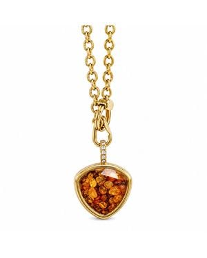 My Little Nature Amber Stones Necklace - Metallic