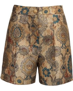 Richa Sharma Timeless Floral Tapestry Shorts - Multicolour