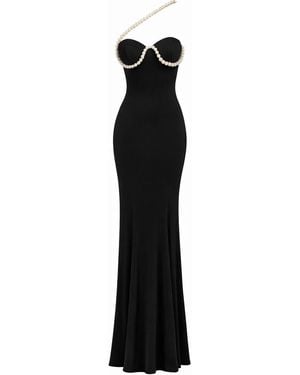 Date Boutique Noemi Pearl Maxi Dress - Black