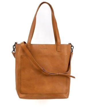 Made Free Day Tote Leather Medium Camel - Brown