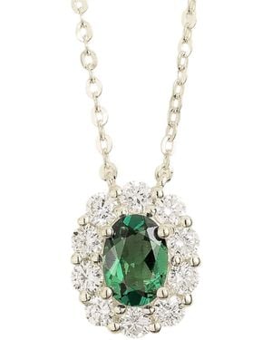 Juvetti Prill Necklace Set With Emerald & Diamond - Green