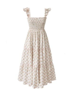 Echo of Pink Neutrals Maxi Dress - Natural