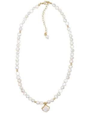 Uchi and Soto Shinju Pearl & Shell Necklace - Metallic