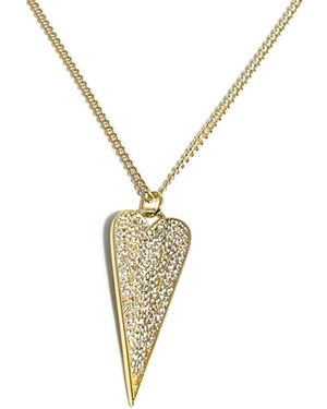 Rachel Nathan Pavé Love Necklace - Metallic