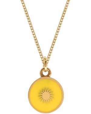 Lime Tree Design Small Sun Vermeil - Metallic