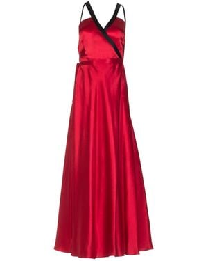 Roses Are Red Dory Silk Dress - Red