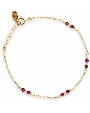 Inari Jewellery Amarus Bracelet – Filled With Garnet & Quartz - Metallic