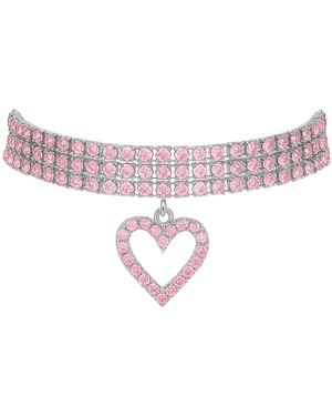 Maison De Gala Heart Choker - Pink