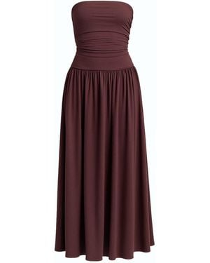 Monlicia Aluna Strapless Maxi Dress – - Purple