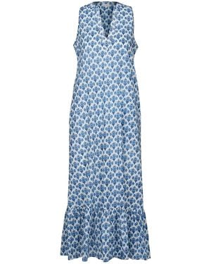 At Last Cotton Lombock Midi Dress - Blue