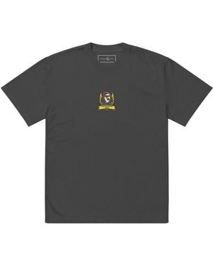 Anchor and Crew Faded C. D. Aguila El Clasico Football Cotton Oversized T-Shirt - Black