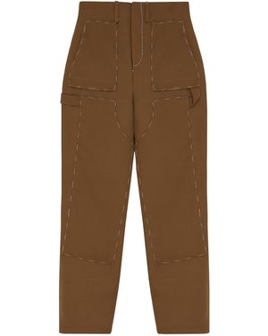 Maison Louis Wool Carpenter Trousers - Brown