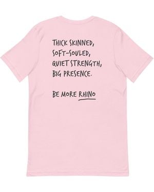 Anchor and Crew Cotton Think Ocean Rhino Aspirations Cotton Embroidered T-Shirt - Pink