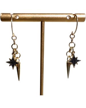Rachel Nathan Round Hook Pavé North Star - White