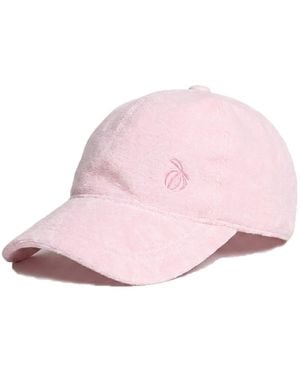 Maison Tangerine Terry Cotton Baseball Cap Soft - Pink