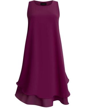 James Lakeland Sleeveless Wave Hem Dress - Purple