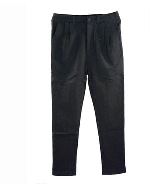Smart and Joy Slim-Fit Cotton Jacquard Trousers - Blue