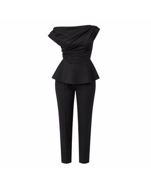 Girl In Mind Connie Peplum Top - Black