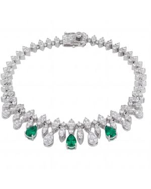 LÁTELITA London Duchess Emerald Tennis Bracelet - Metallic