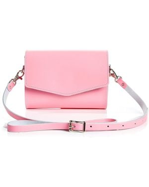 Zatchels Handmade Leather Clutch Bag - Pink