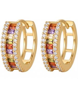 LÁTELITA London Baguette Huggie Hoop Earrings - Metallic