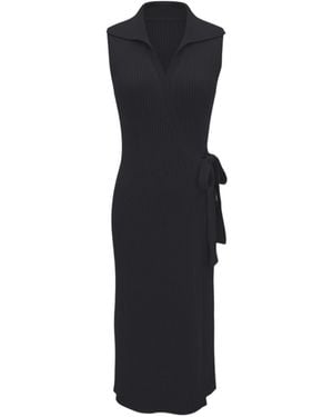 Birdie & Claire Jackie Knit Wrap Dress - Black
