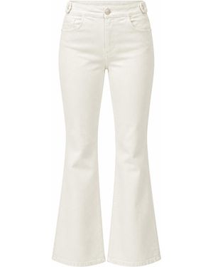 Exquise Avelaine High Waist Pocket Flared Leg Jeans - White