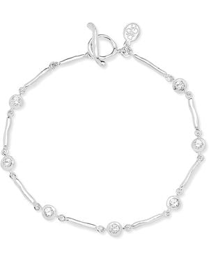 Dower & Hall Sapphire Dewdrops Link Bracelet - White