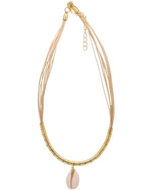 Nart Nature Making Art The Buzios Buriti Natural Fibre Necklace - Metallic