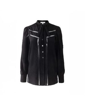 Solgo Atelier Alexis Mulberry Silk Blouse - Black