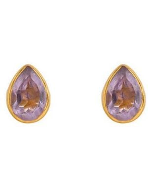 Opium Jewels Tiny Teardrop Studs - Pink