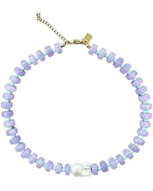 Christina Greene Fields Baroque Pearl Beaded Necklace - Blue